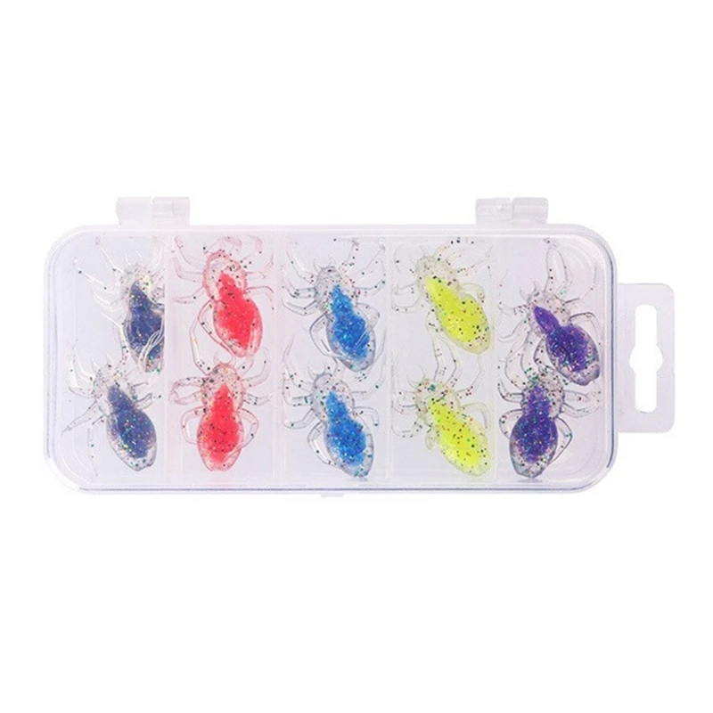 

10Pcs Soft Fishing Lure Artificial Spiders Fishing Lure for Outdoor Fishing