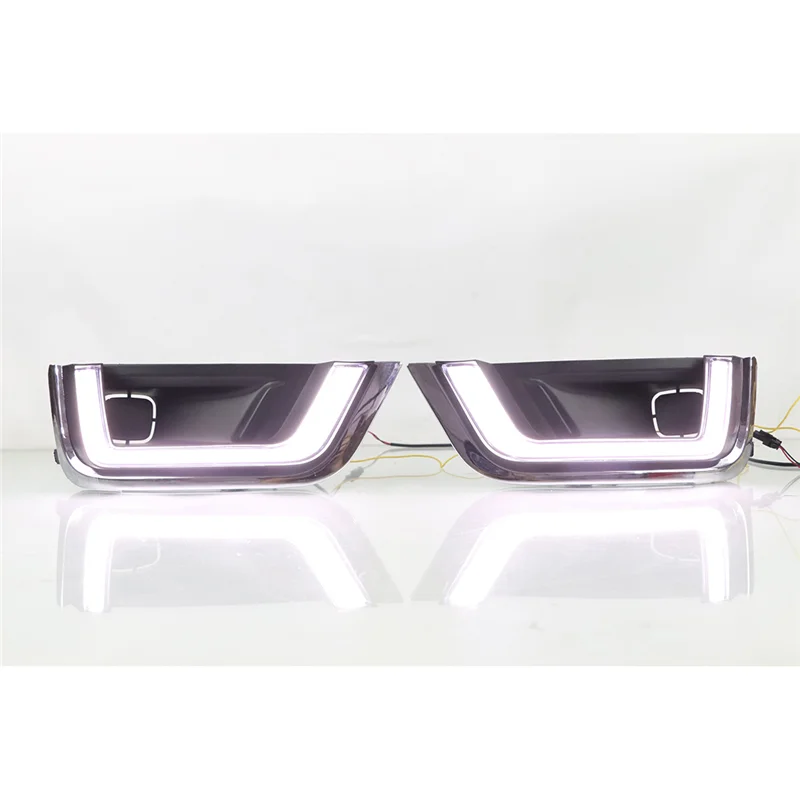 

1Pair Car DRL Daytime Running Light Trim for Toyota Land Cruiser LC300 2022 2023 Two-Color Streamer Turn Running Lamp