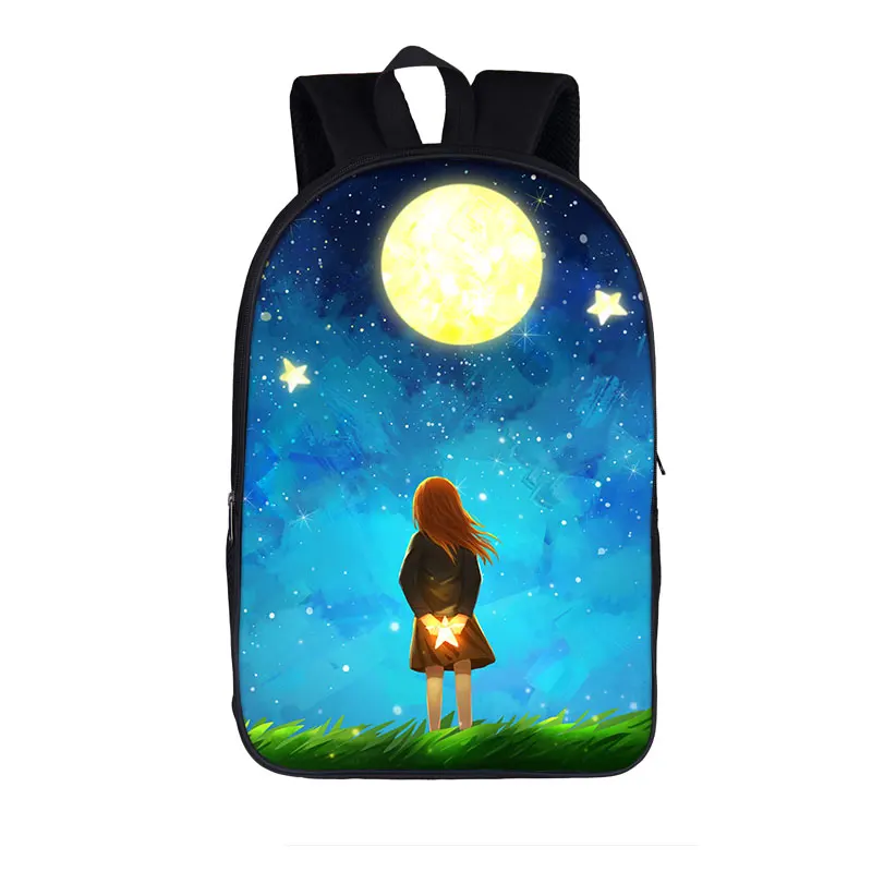 Funny Galaxy Space Print Backpack Teenager Boys Girls School Bag Cartoon Style Students Laptop Bookbag Women Men Travel Backpack