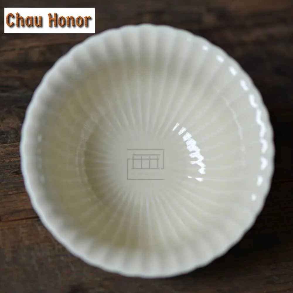 160ml Antique Chrysanthemum Petal Gaiwan Aesthetic Cup Saucer Tea Tureen Household Tea Maker Cover Bowl Drinkware Collection