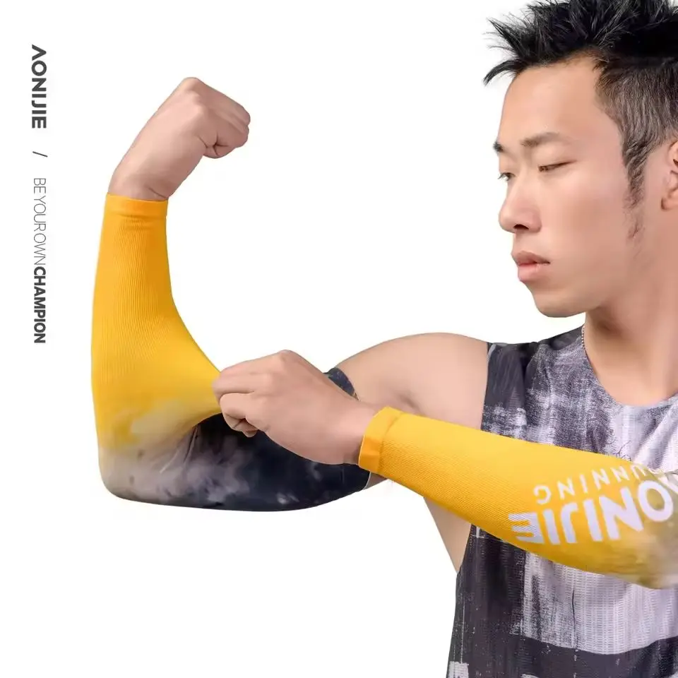 AONIJIE 여름 냉각 팔 슬리브 남성 여성 마라톤 러닝 스포츠 슬리브 태양 보호 슬리브 하이킹 사이클링 팔 슬리브