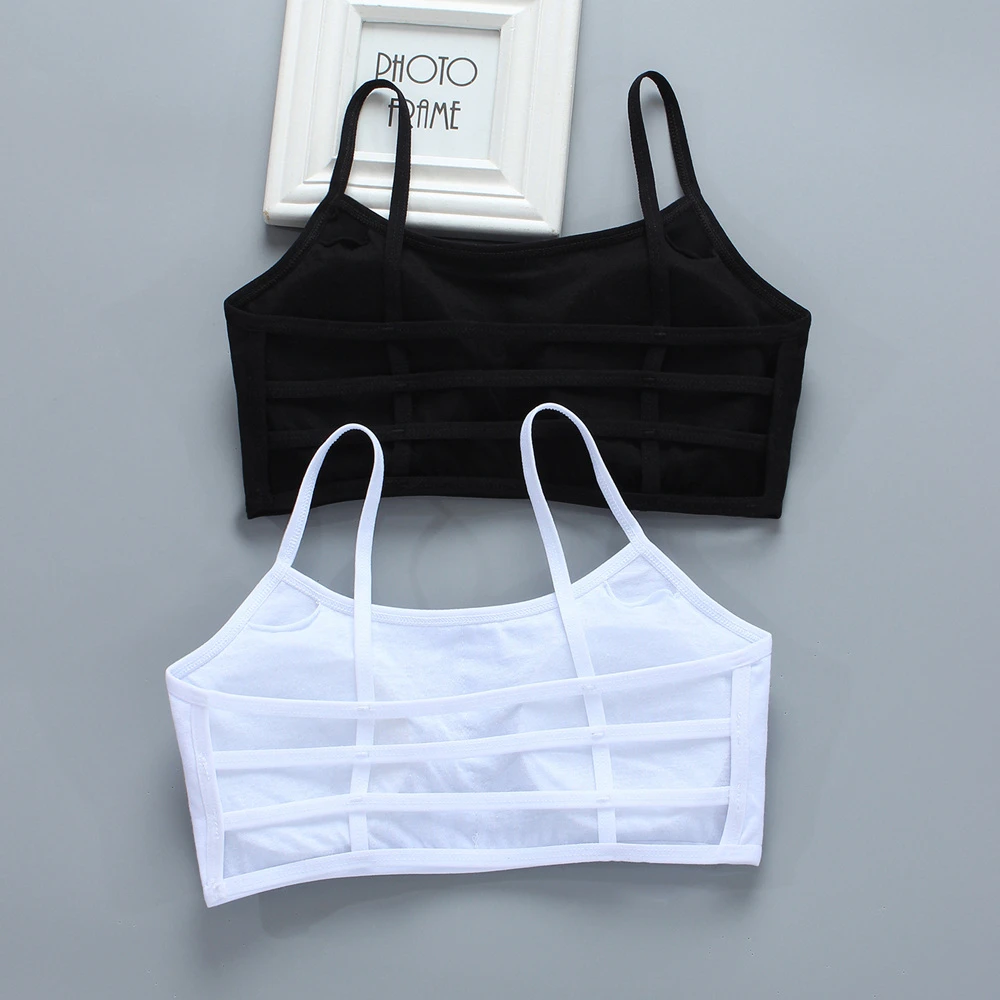 Girls Bra Beautiful Back Summer Cotton Underwear Black and White