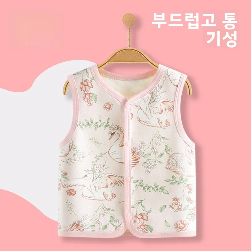 베이비 조끼 봄 여름 가을 얇은 뼈없는 베이비 자켓 숄더 탑 아동 조끼 의류 가볍고 통기성 좋은 면 혼방