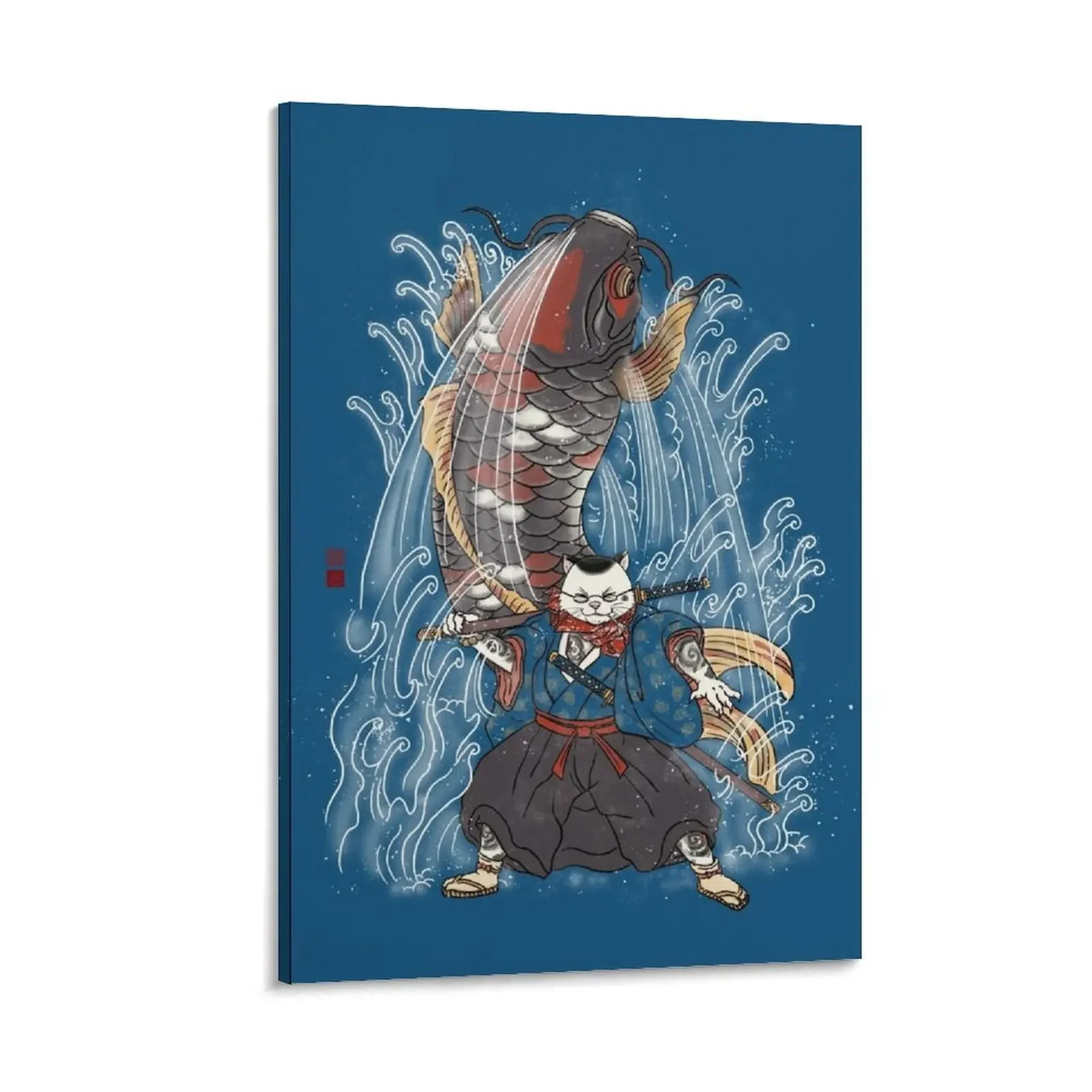 

Samurai Catloo Canvas Painting home decorations cute room decor