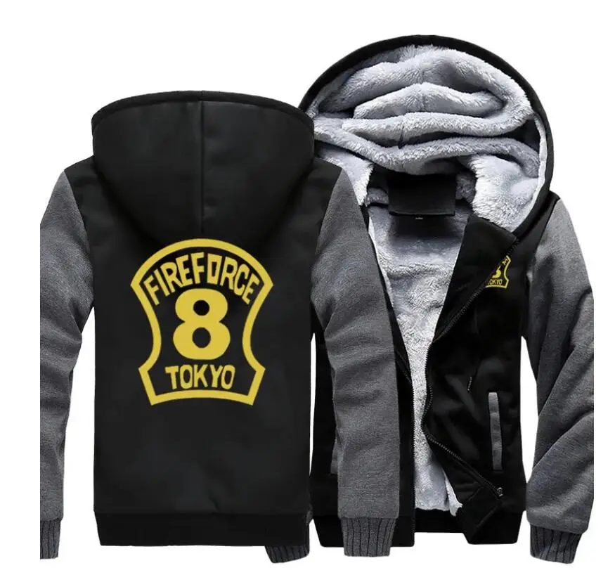 

Enn Enn No Shouboutai Fire Force Team 8 cosplay Coat Thicken Hoodie Haumea Tamaki Kotatsu Maki Oze Costume Thick Winter Jacket