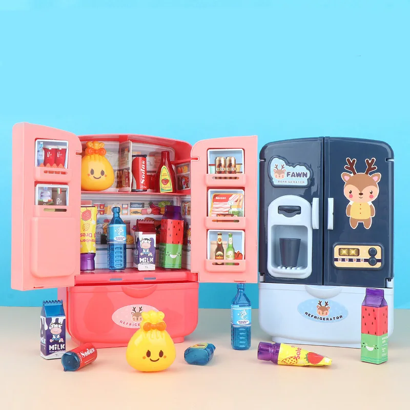 Hot Sale Pretend Play House Mini Baby Refrigerator Kitchen Toy for