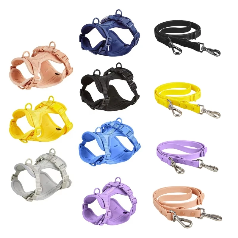 

Pet Adjustable Vest with Collar Strap Breathable Training Vest for Walking