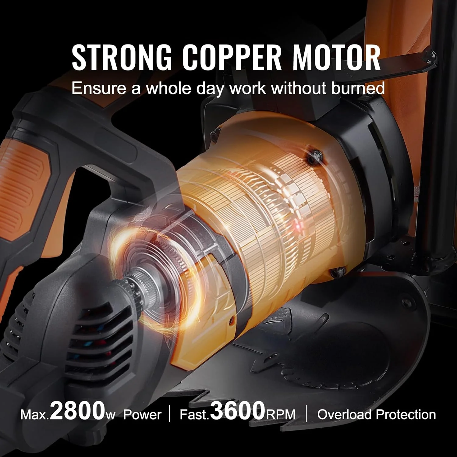 Electric Concrete Saw, 16 in, 3200 W Motor Circular Saw Cutter with Max. 6 in Adjustable Cutting Depth, Wet Disk Saws