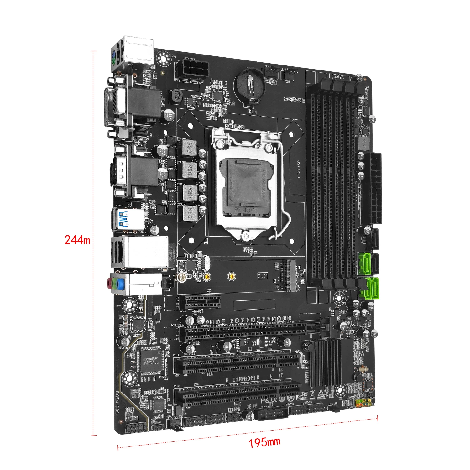 Motherboard para Intel Lga 1150 Cpu i3 i5 i7 Cpu Tecnologia de Suporte Ddr3 Dual Channel Memory Slot Machinist-b85 - Imagem 5