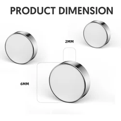 Versatile Round Disc Magnets for DIY Crafts and Educational Projects - Assorted Sizes (6X2mm - 50PCS)