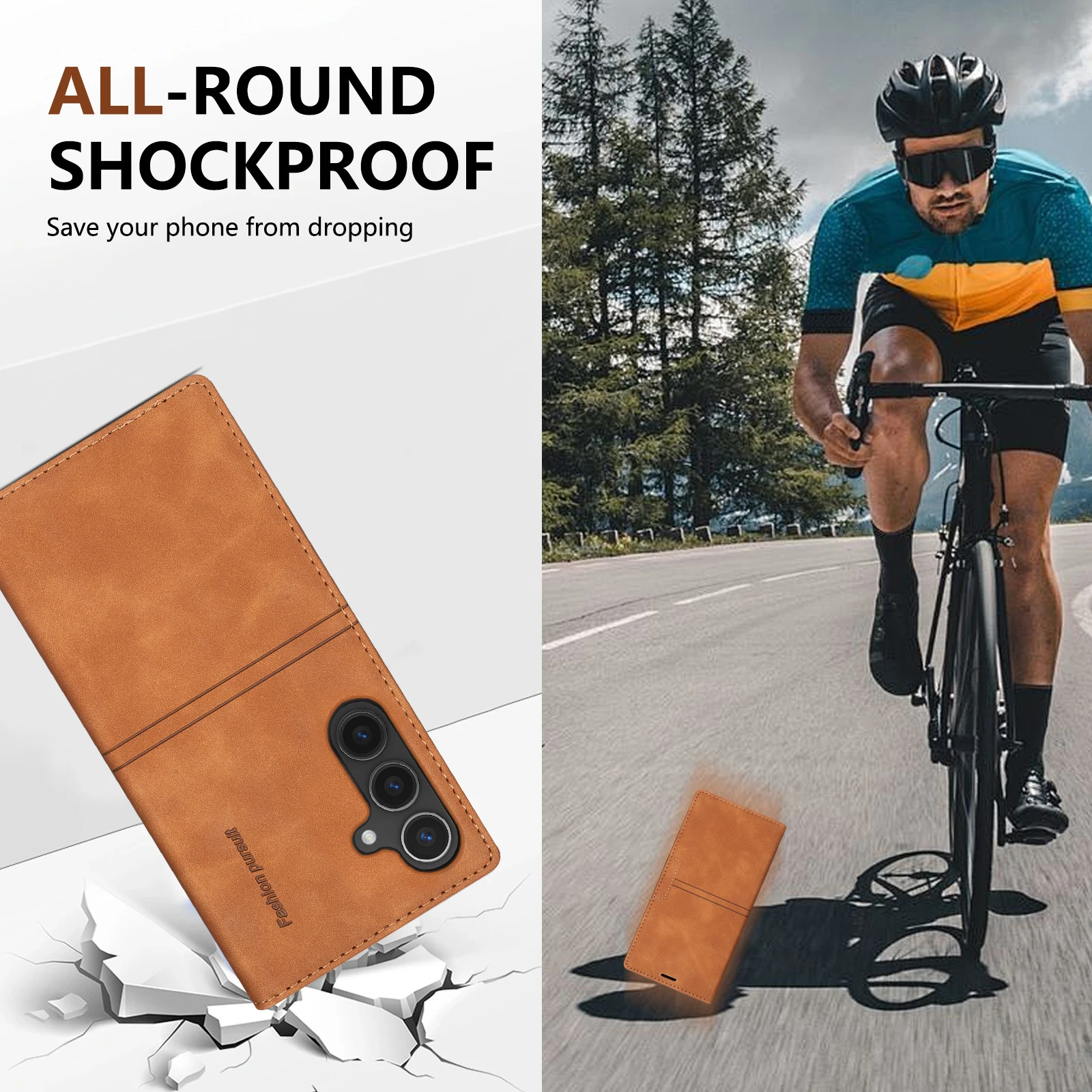 Luxurious Leather Flip Wallet Phone Case