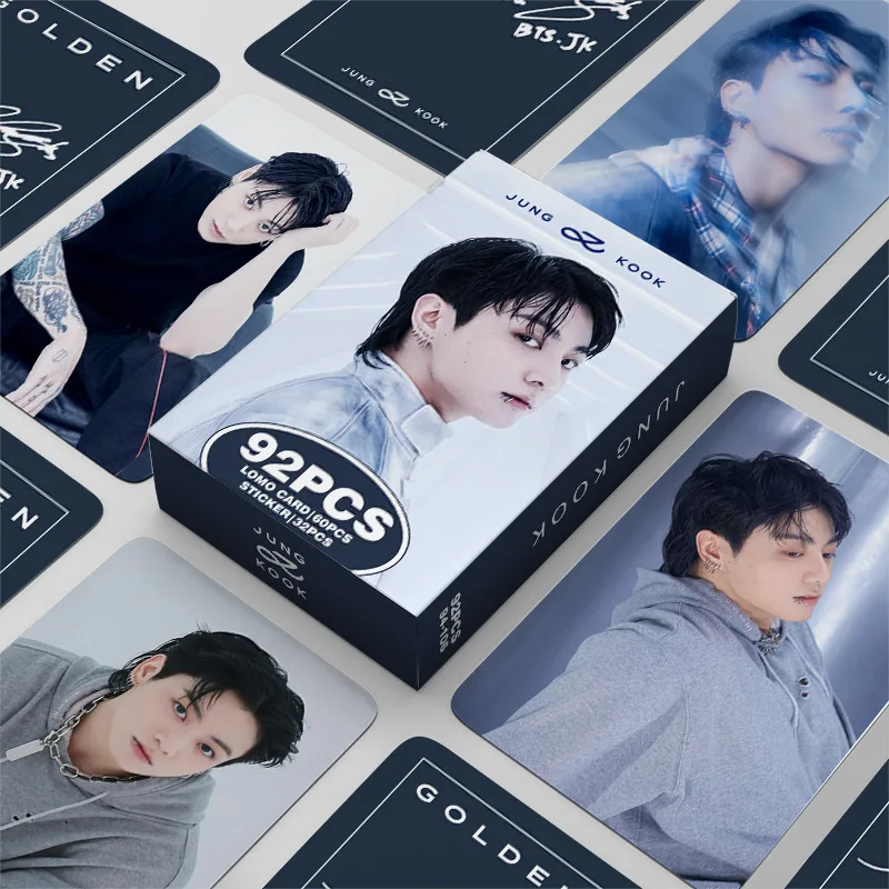Complete 92-Piece JUNGKOOK Golden Holographic Set – HD Album Cards