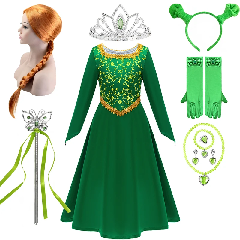 Vestido Verde Disfraz Fiona Adulto Shrek Disfraces De Halloween - Main Image