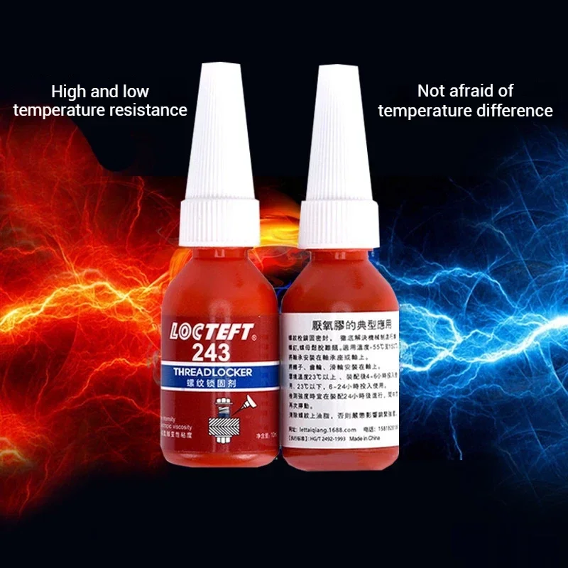 10ml Threadlocker Loctites 222 242 243 2632 263 Screw Glues Thread Locking Agents Anaerobic Strong Anti Loose DIY Repairs