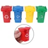 4pcs Simulation 1:12 Dollhouse Mini Trash Can Toy Garbage Truck Cans Curbside Vehicle Bin s Kid  Furniture  Gift 5