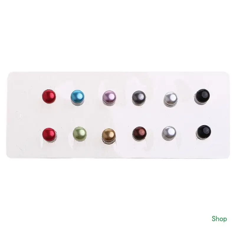 

Dropship Women's 12 Pieces No Hole Pins Brooch Magnet Hijab Clip Muslim Silk Scarf Buckle