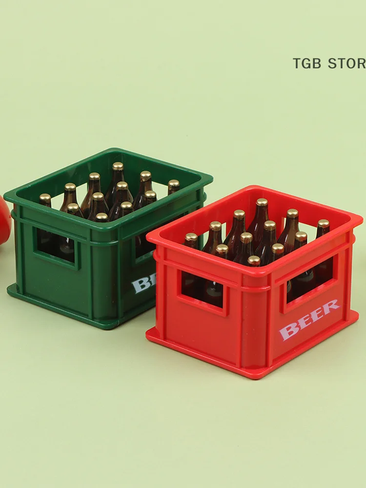 1:12 Puppenhaus Mini Bier Trinkflasche Bierbox Trinkbox Bar Küche Dekor Spielzeug – Detail 14