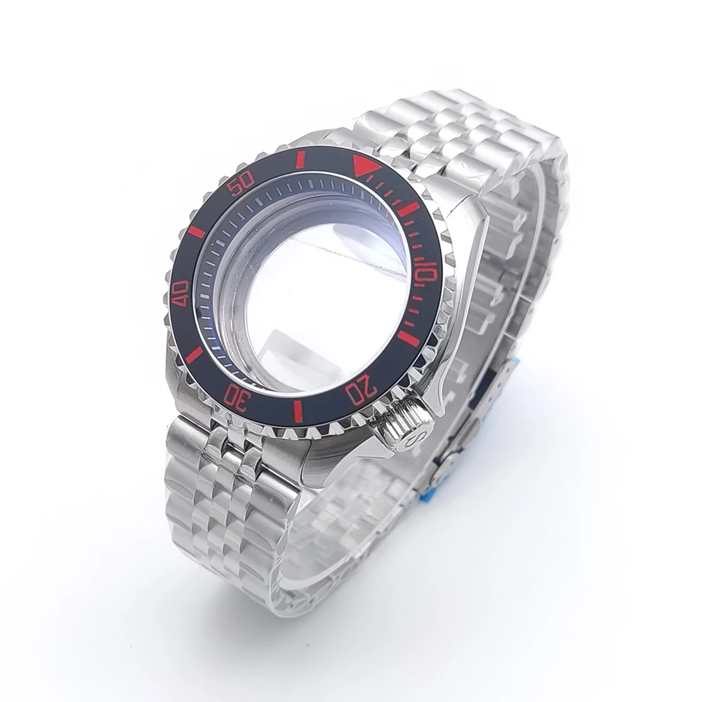 Vibrant 42mm Watch Case with Sloping Bezel