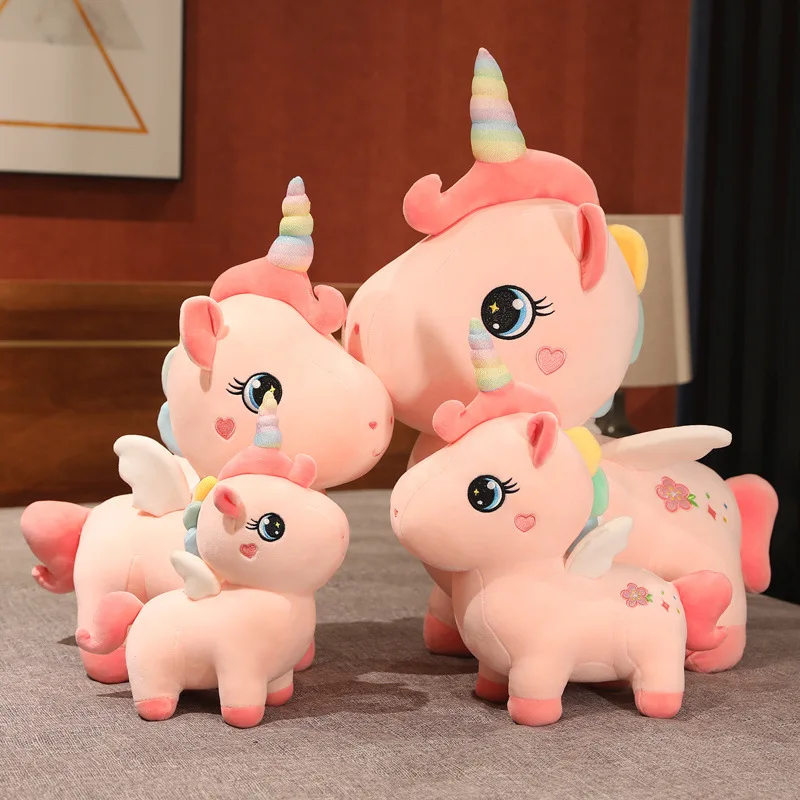

30-50cm Kawaii Unicorn Plush Toy Stuffed Soft Cute White Pink Horse Appease Doll Toys for Kids Girls Birthday Gift New