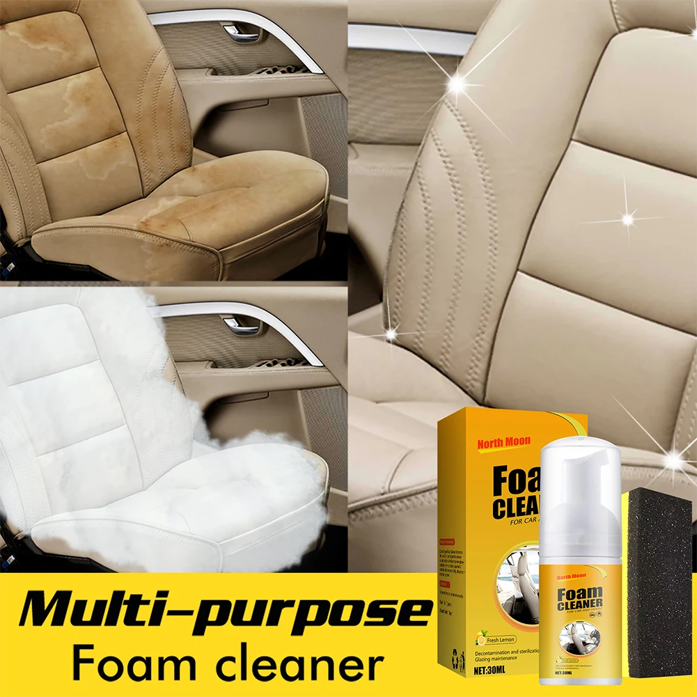 30ml Multi Purpose Foam Cleaner Leather Clean Wash Automoive Car Interior Deep Cleaning
