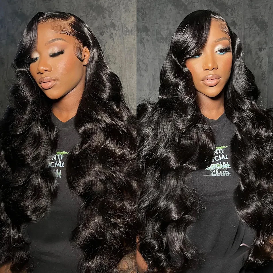 38 40 Inch 200% Density 13x4 Lace Frontal Body Wave Human Hair Wigs Brazilian Virgin 13x6 Highlight Transparent Lace Front Wig For Women Pre Plucked With Baby Hair Loose Wave Wig 4