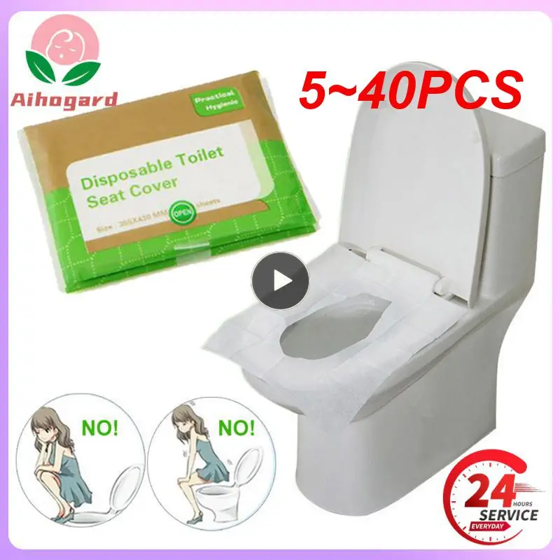 

5~40PCS lot Disposable Toilet Seat Cover Waterproof Safety Travel/Camping Bathroom Accessiories Mat Portable Essential for