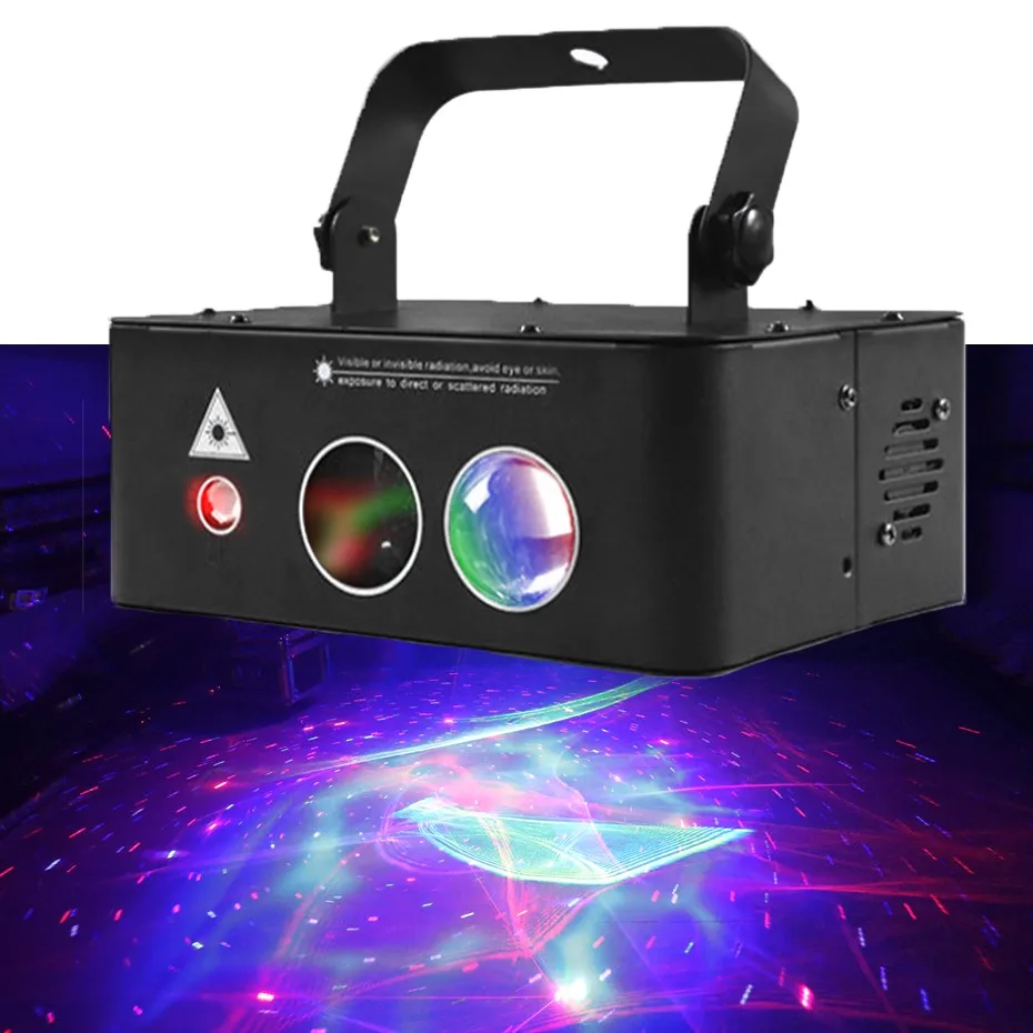 

HS RGB Aurora Starry Star Laser Light Projector Blue LED Water Wave Stage Lighting Effect for Party Holiday DJ Disco Xmas Bar