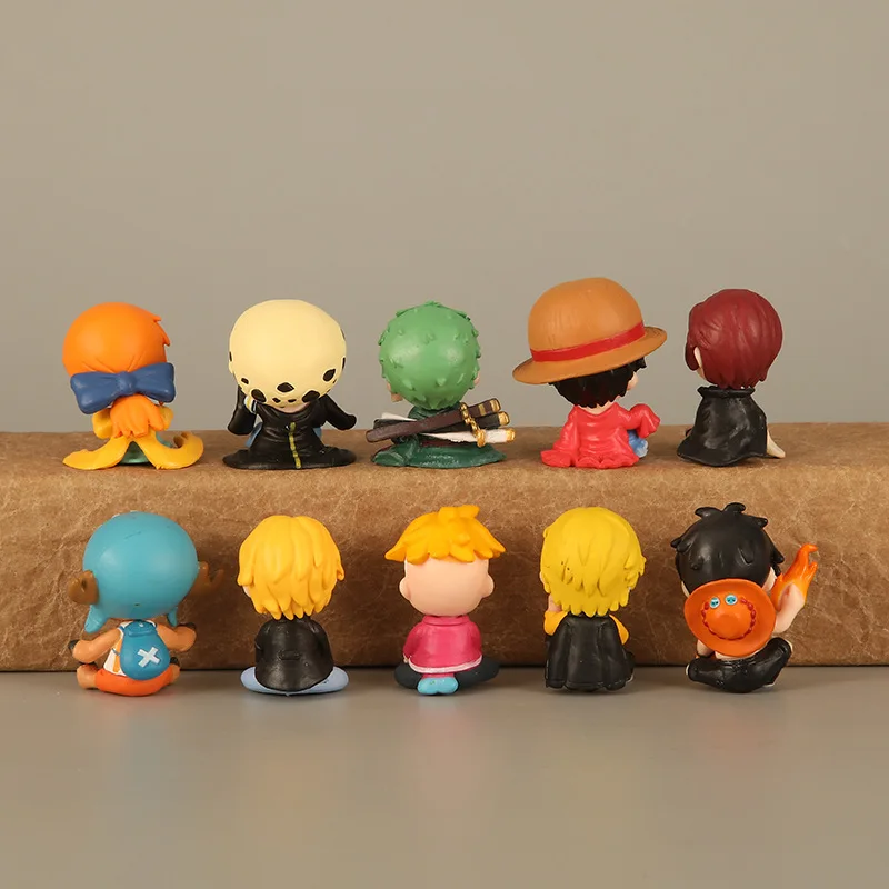 6-12 Teile/satz One Piece Monkey D. Ruffy Nami Lysop Sanji Chopper Roronoa Zoro PVC Action-figuren Modell Puppen spielzeug Weihnachten Geschenke – Detail 10