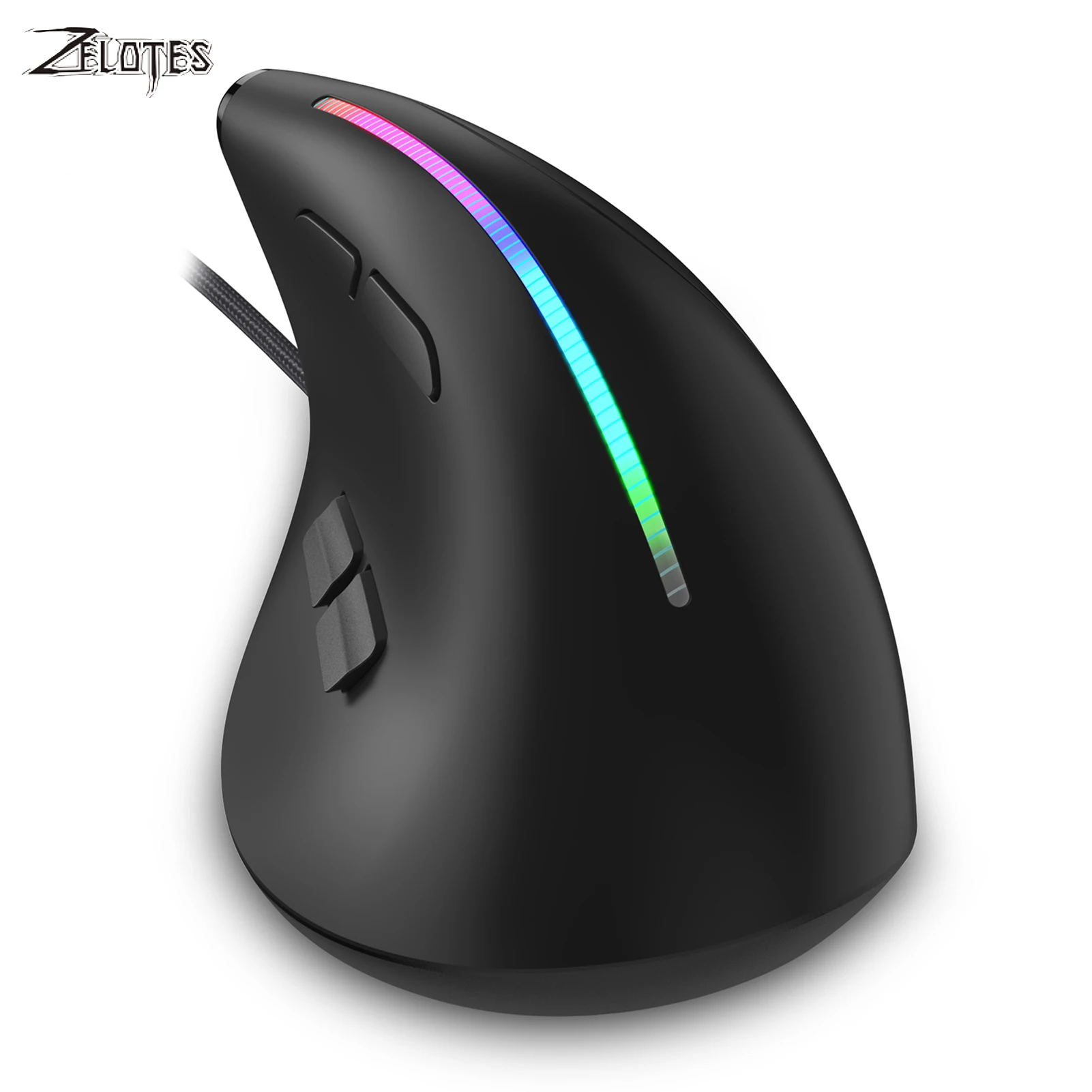 ZELOTES T-50 Vertical Mouse Wired Mouse 9 keys RGB optical