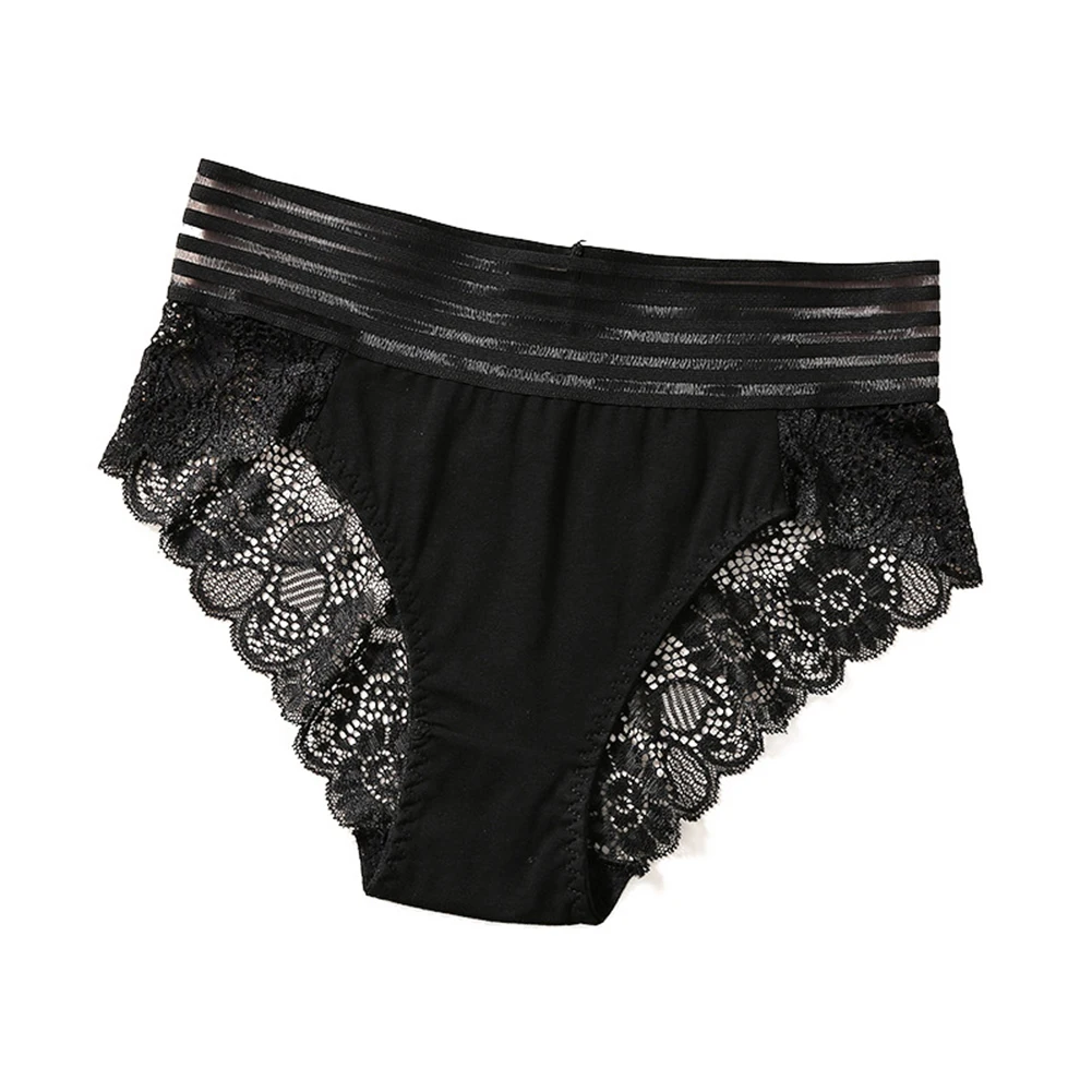 

Floral Lace Panties Women Underwear Transparent Sexy Lingerie Seamless Low-waist