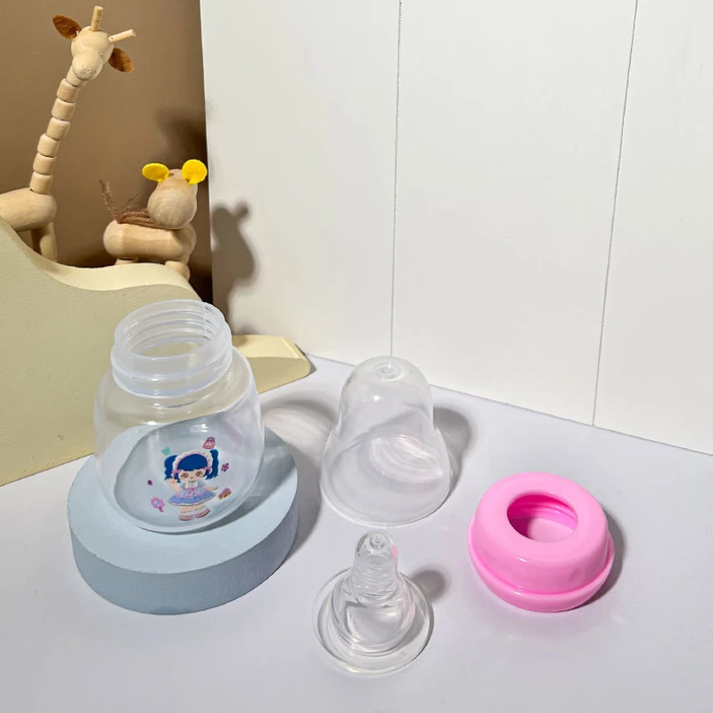 60ML Newborn Baby PP Bottle Mini Newborn Feeding Bottle with Box BPA Free Newborns Milk Essentials Kids Cups