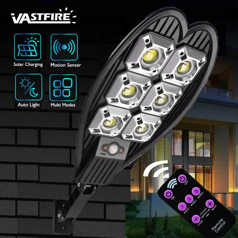 

10W LED Solar Lights Outdoor Garden Street Light PIR Motion Sensor Remote Control Waterproof Wall Light for Garage Floodlight