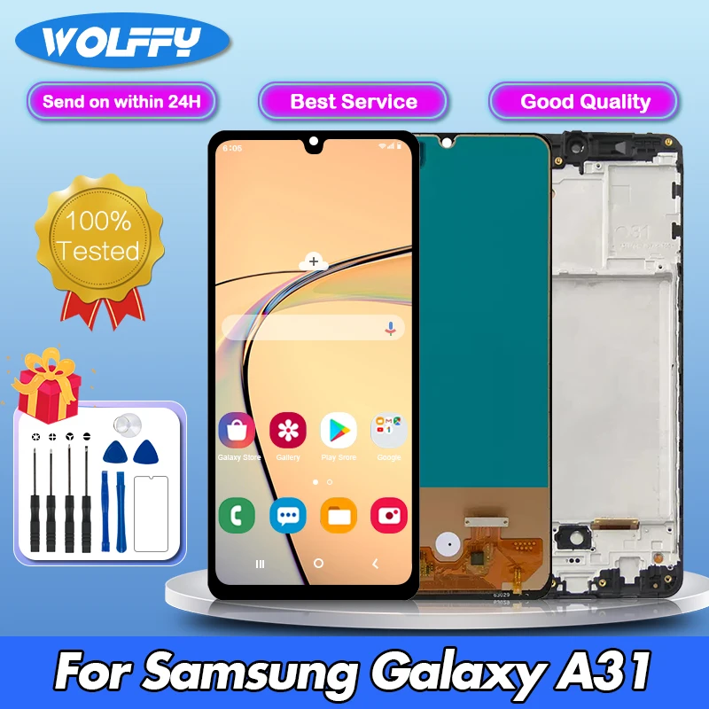 

Original 6.4 Inch Display For Samsung Galaxy A31 Screen A315 A315F A315DS A315G A315N Touch LCD Digitizer Assembly Replace Parts