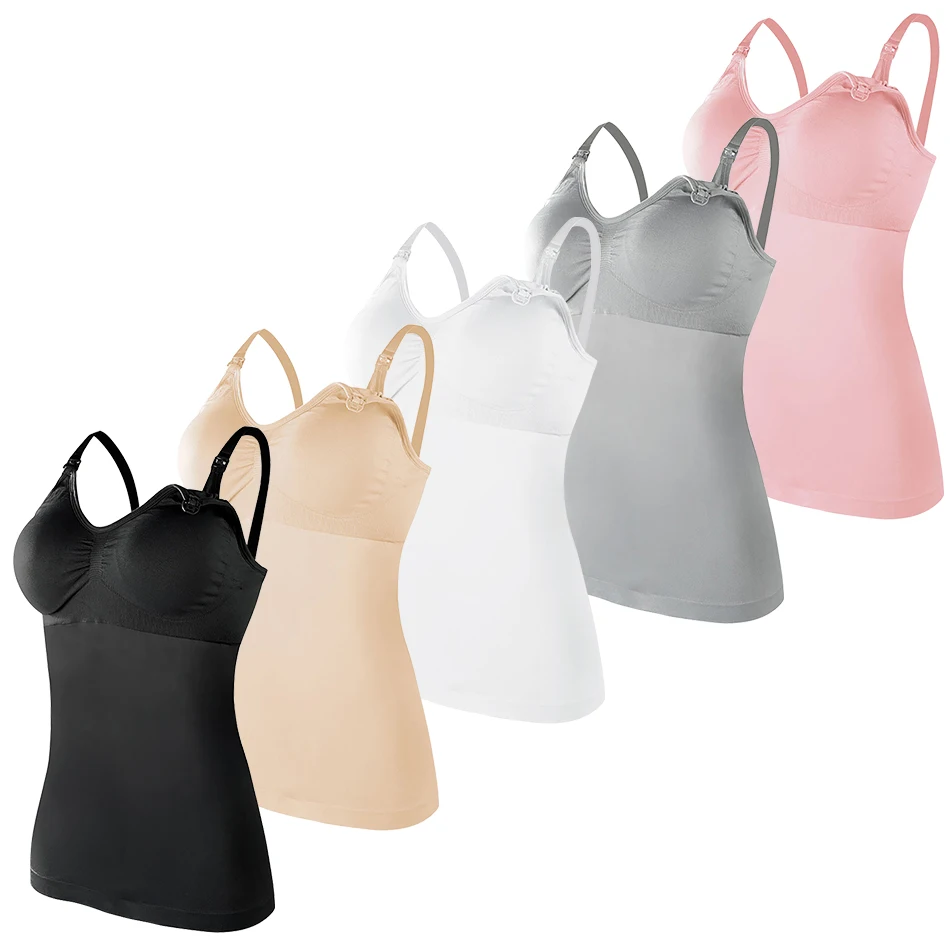 Maternity Breastfeeding Bra Tank Tops Women Comfortable Pressure Reducing Adjustable Shoulder Straps Anti Sagging Pregnant Bra 1