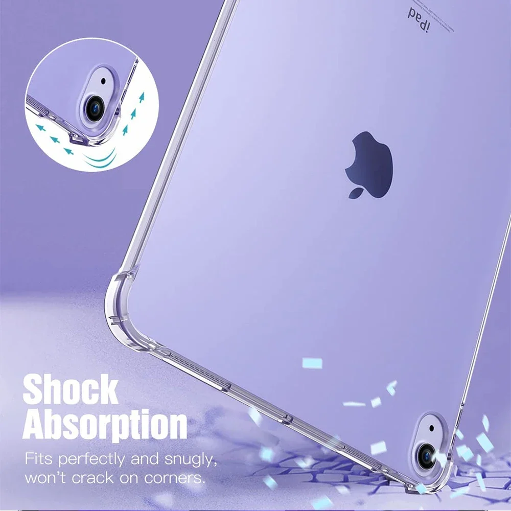 Crystal Clear TPU Silicone Tablet Cover - Durable Transparent Protective Case