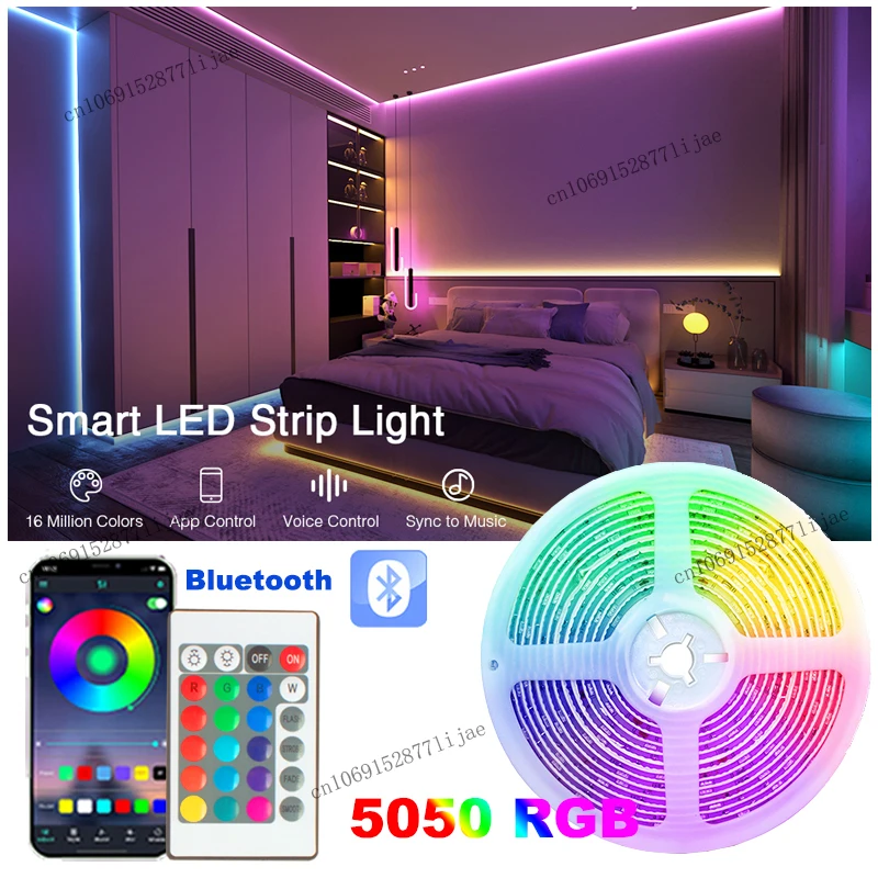 LED Strip Light Bluetooth Control Ice Lights SMD5050 Neon Light TV