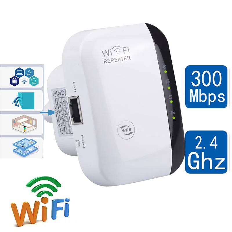 

300Mbps WiFi Repeater WiFi Extender Amplifier WiFi Booster Wi Fi Signal 802.11N Long Range Wireless Wi-Fi Repeater Access Point