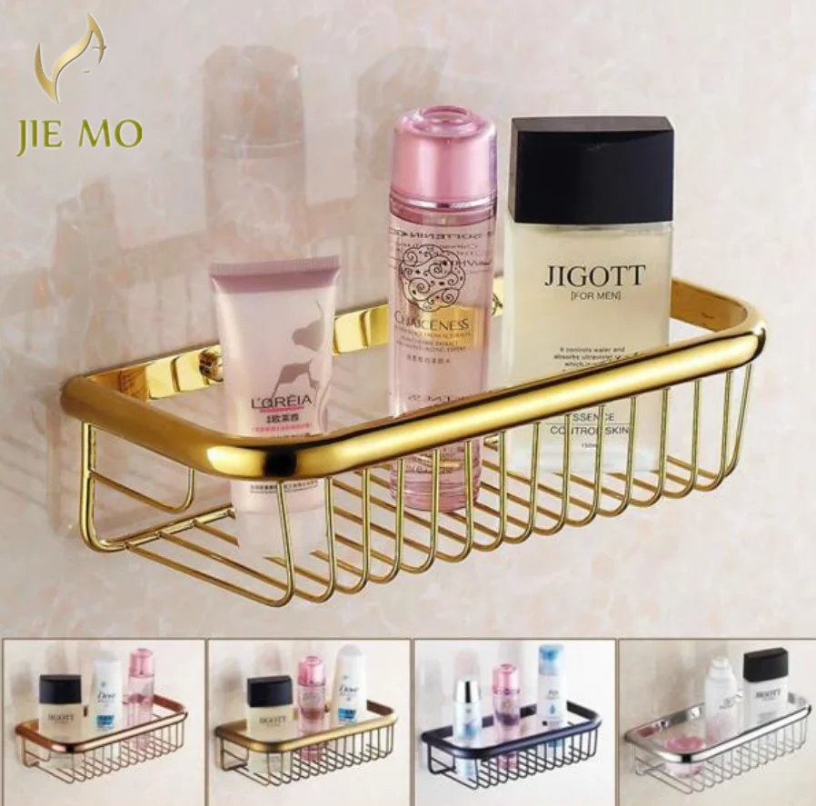 20/30/45cm Brass Bathroom Shelf Rack Wall Mounted Bathroom Accessories