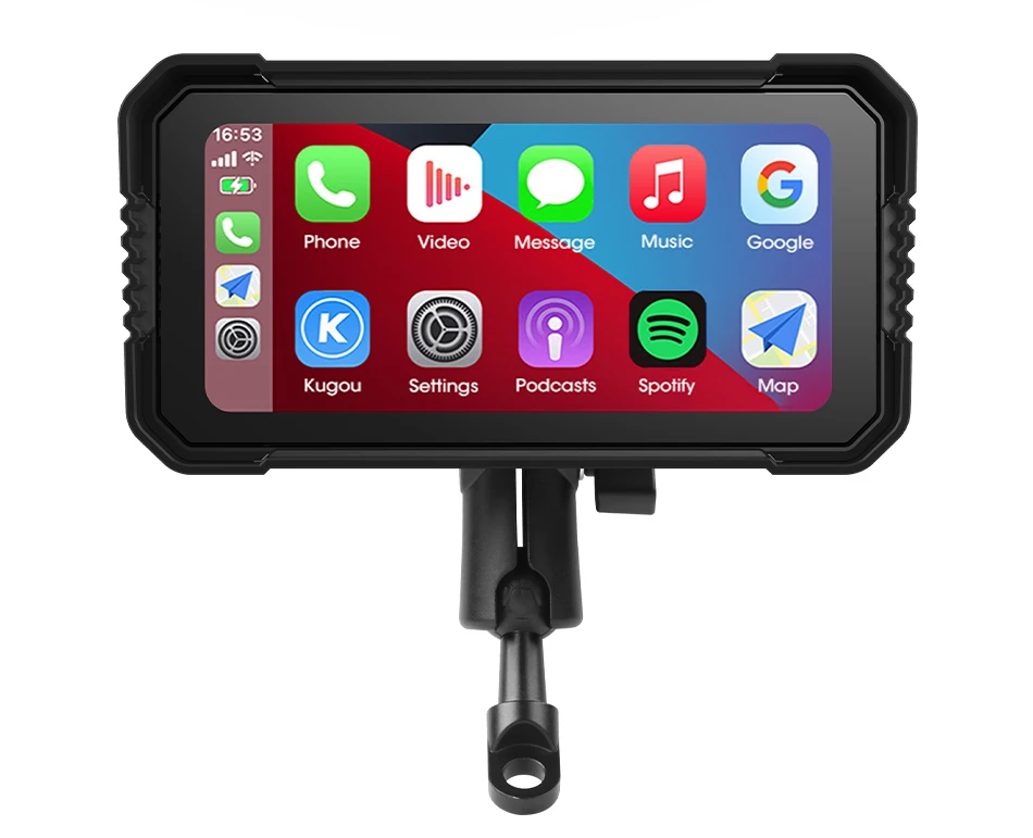 Srnubi 6,25 Zoll Motorrad-GPS-Navigation, kabelloses Carplay, Android Auto, IPX7, wasserdicht, Moto-Monitor, Dual-Bluetooth-Unterstützung, TPMS – Detail 13
