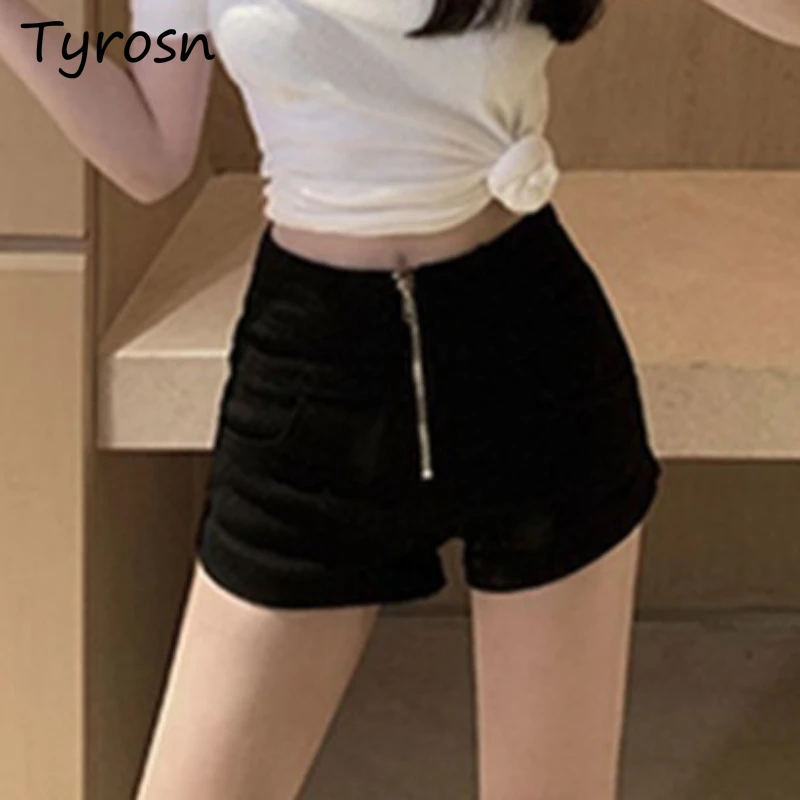 

Shorts Women Zipper Daily Hotsweet Breathable Korean Style Youthful Classic Shinny Cozy Sexy Fashionable All-match College New