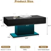 Led Coffee Table for Living Room, Living Room Table Rectangular Center Table, Modern High Glossy Wooden Coffee Tables 2