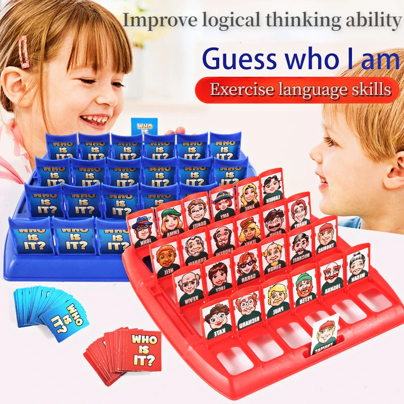 

Guess Who I Am Children's Puzzle Logic Reasoning Game Guess Characters Parent-child Interactive Board Game Chess and Card Toys
