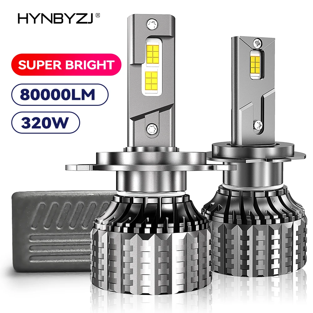 

HYNBYZJ H7 LED Canbus 320W 80000LM H4 H11 H1 HB3 9005 HB4 H8 HIR2 9012 LED Car Headlight Bulb Motorcycle 6000K 12V 24V