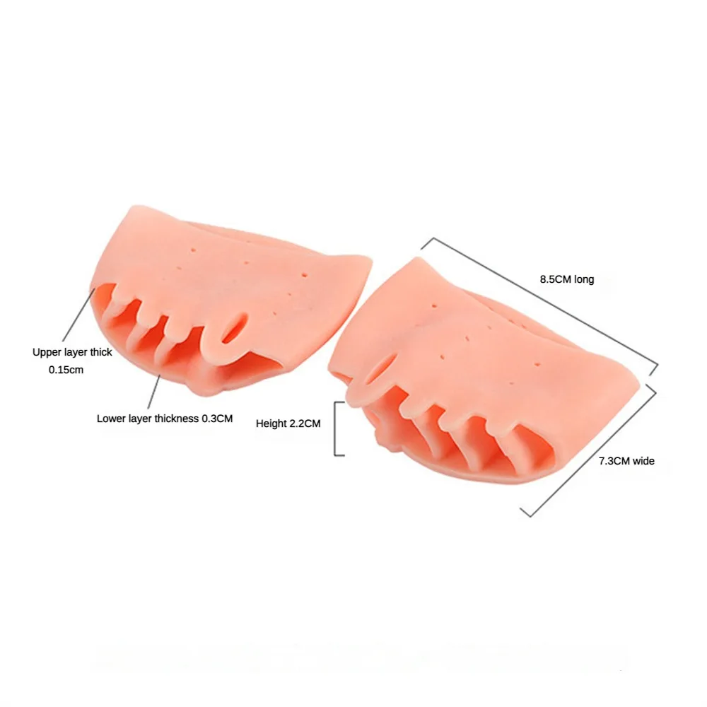 2 Comfortable Silicone Front Foot Pads for Foot Health and Bunion Relief, Perfect for outdoors and Home Use
