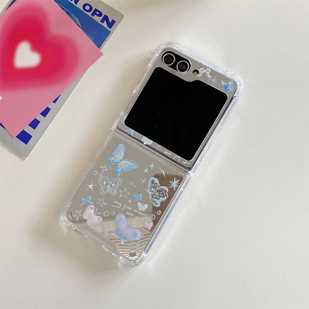 Charming Cartoon Butterfly Bracelet Mirror Wrist Chain Cover