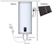 Chauffe-eau solaire intelligent 100L pour usage domestique, camping-car et hôtel, réservoir intérieur en titane, haute efficacité énergétique, contrôlé par application 2