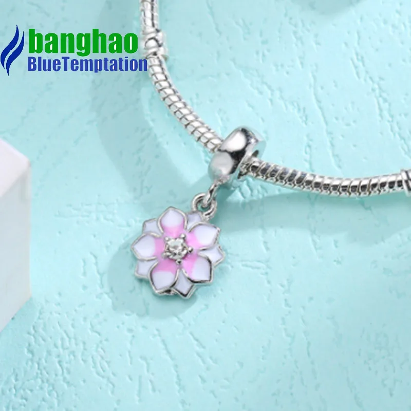 Wholesale DIY Fashion lotus Charm for making accessories for jewelry alloy pendants bracelets beads DGB442