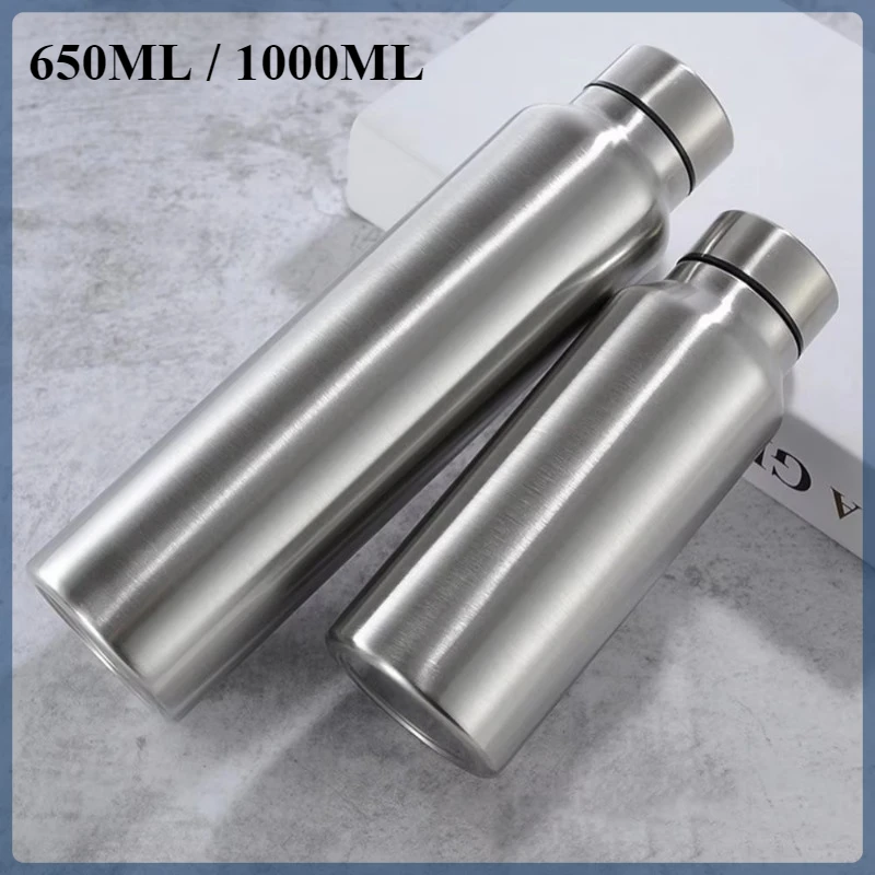 Water Bottle Sports Bottle Metal Flask Drinkware Kettle For Bicycle Camping Gym