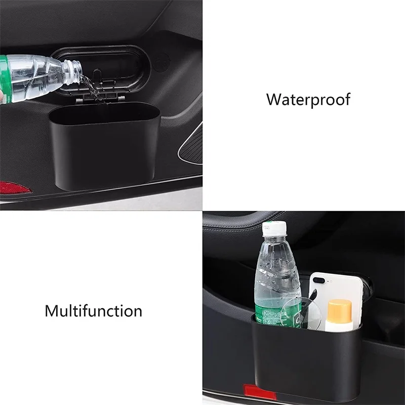 Car Trash Can Portable Car Trash Bin with Lid Vehicle Trash Garbage Bin Auto Interior Accessorie Hanging Mini Wastebasket With Garbage Bag
