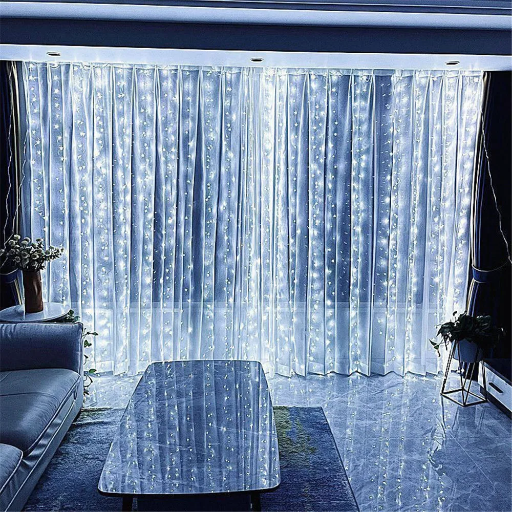 thumbnail image 1 of Guirnalda de luces LED para fiestas, decoración navideña para dormitorio, 3 m, 4 m, 6 m, para bodas, vacaciones, luces para exteriores, 8 modos, USB, 1 of 5